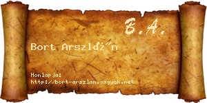 Bort Arszlán névjegykártya